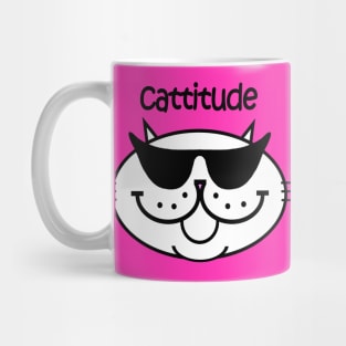 Cattitude 2 - Frosty White Mug